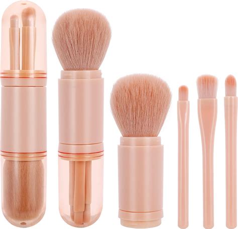 2 Sets Retractable Kabuki Makeup Brush Powder Brush Makeup Brush Set 4 In 1 Powder