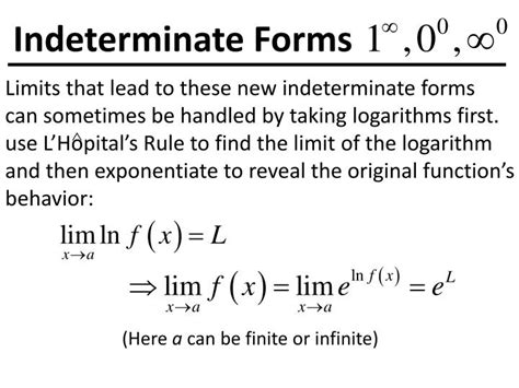 PPT - More Indeterminate Forms PowerPoint Presentation - ID:2732878