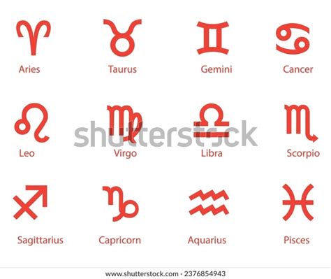 Zodiac Signs Zodiac Symbols Icon Set Stock Vector (Royalty Free ...