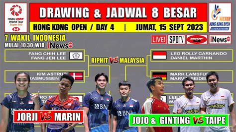 Jadwal Perempat Final Hong Kong Open 2023 Hari Ini JORJI Vs MARIN