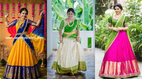 Latest Pattu Langa Voninew Designs 2021half Sarees Collections