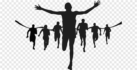 Running Race Clip Art Silhouette