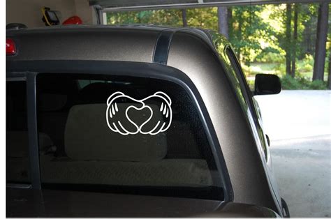 Mickey Mouse Hands Form Heart Disney Window Car Truck Vinyl Decal