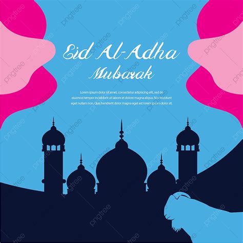 Diseño Abstracto De Onda Ger Eid Al Adha Descarga gratuita de plantilla