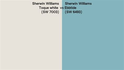 Sherwin Williams Toque White Vs Ebbtide Side By Side Comparison