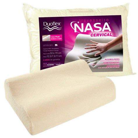 Travesseiro Nasa Viscoel Stico Cervical Ortop Dico Nn Duoflex