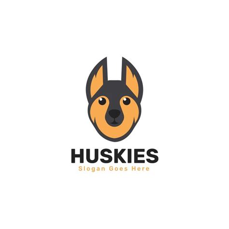 Premium Vector | Vector logo illustration huskies simple mascot style