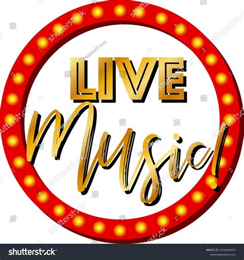 Live Music Logo Design Red Light Stock Vector (Royalty Free) 2110641671 ...