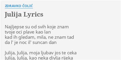 Julija Lyrics By Zdravko Oli Najljepse Su Od Svih