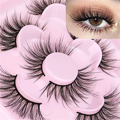 Lashes Natural Look Fairy False Eyelashes 3d Wispy Fake Eyelashes Volume Faux Mink