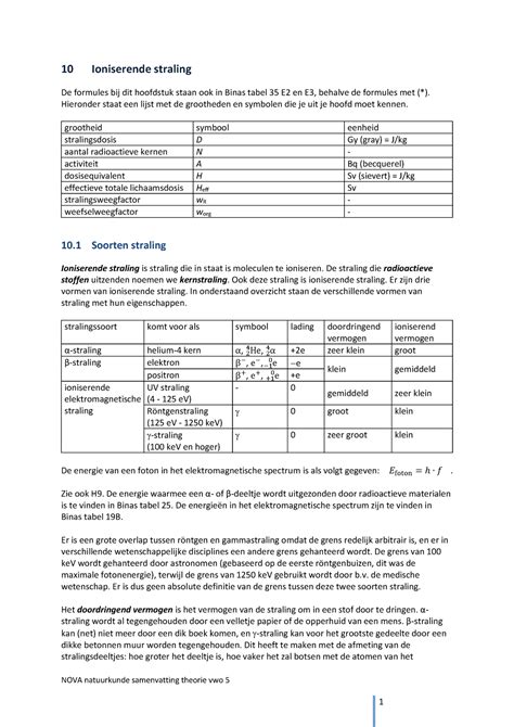 Nova Natuurkunde Samenvatting Vwo H Studocu