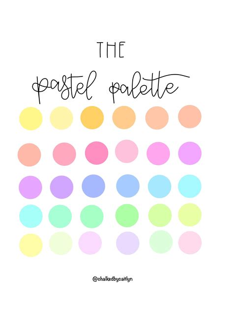 The Pastel Procreate Custom Color Palette IPad Color Palette