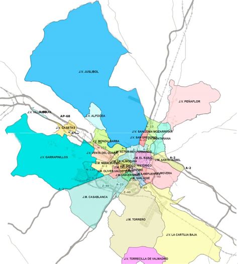 Distritos De La Ciudad De Zaragoza Barrios Que Los Integran Y Su Poblaci N