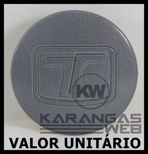 Calota Tampa Miolo Centro Roda Original Ford Troller Grafite R Em