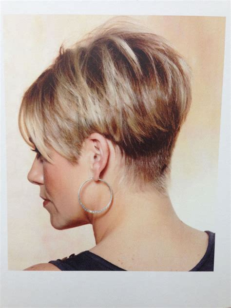 Very Short Stacked Wedge Haircut Indicircles