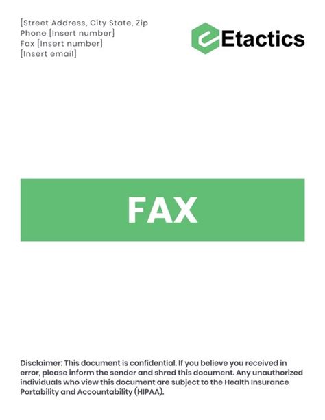 Hipaa Compliant Fax Cover Sheet Why You Need Them And Examples — Etactics