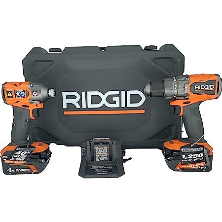 Ridgid Kit De Taladro Y Impacto De Martillo Sin Escobillas De V Con