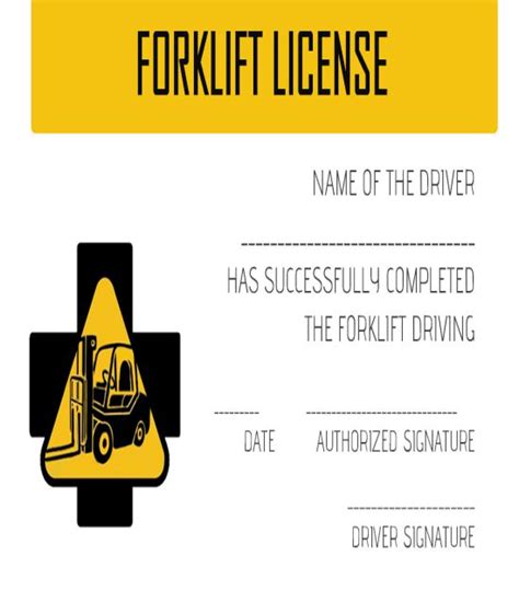 15 Forklift Certification Card Template For Training Providers