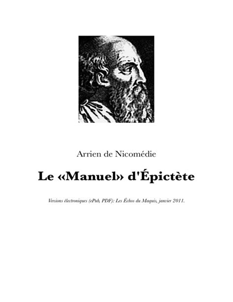 Le Manuel D`Épictète