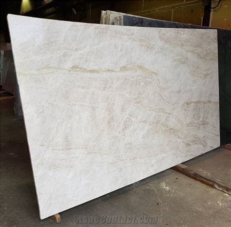 Taj Mahal White Quartzite Big Slabs 20cm From China