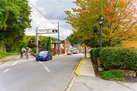 Glen Rock Rail Trail Crossing Editorial Photo Image Of Rural