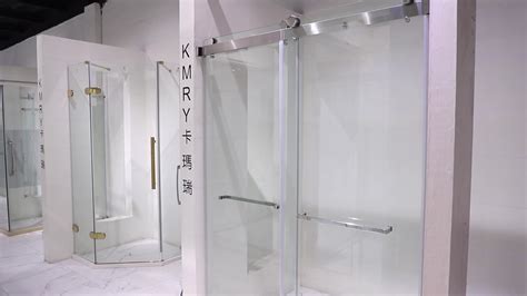 Kd A Bathroom Stainless Steel Frameless Bypass Mm Dual Sliding