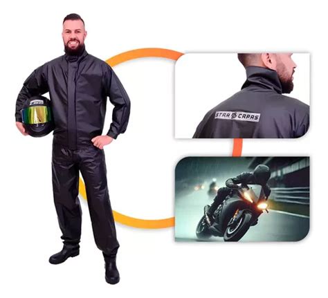 Kit Capa De Chuva Roupa Conjunto Para Motoqueiro Reforçada Frete grátis