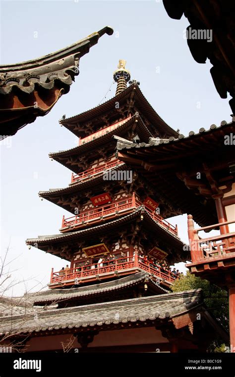 Cold Mountain Temple Pagoda Hanshan Suzhou Stock Photo Alamy