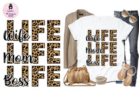 Wife Mom Boss Leopard Sublimation Png Graphic By Ladyandbuns · Creative