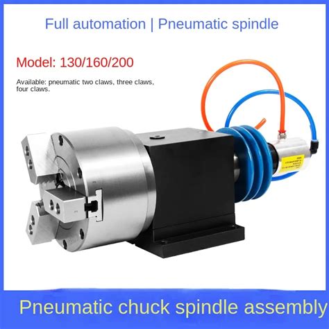 Lathe Spindle With Pneumatic Chuck Automatic CNC Three Jaw Power Head