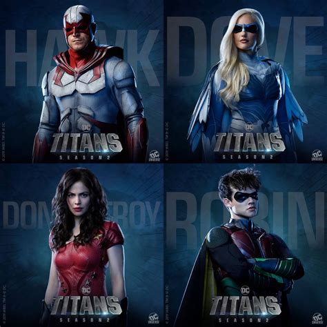 Titans S2 Hawk Dove Wonder Girl And Jason Poster By Kingtchalla Dynasty