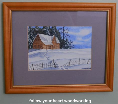 follow your heart woodworking: Cabin in Snow Watercolour