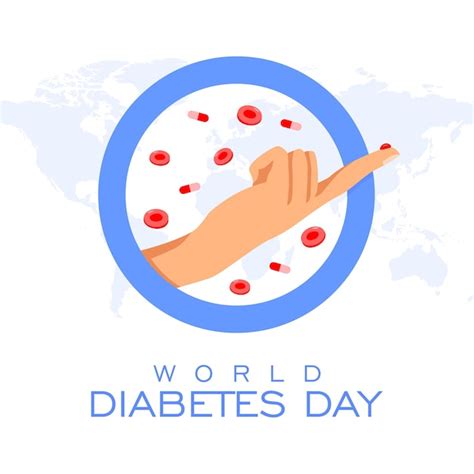 Premium Vector World Diabetes Day Banner Template Vector Flat Design