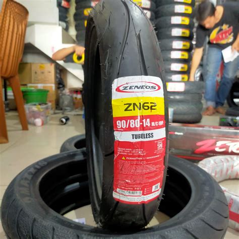 Jual Ban Motor ZENEOS ZN62 90 80 14 Tubeless Ring 14 Untuk Motor Matic