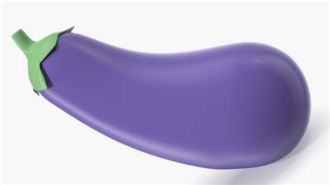 Eggplant Emoji 3d Model 24 3ds Blend C4d Fbx Max Ma Lxo Obj