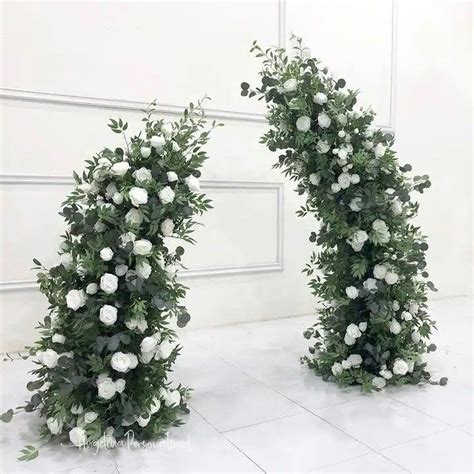 Hot Sale White Rose And Greenery Eucalyptus Wedding Archway Flower