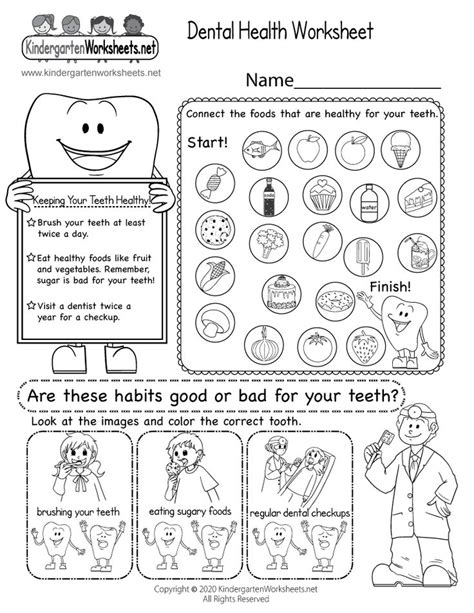 Free Dental Health Activity Printables Homemade Heather Worksheets