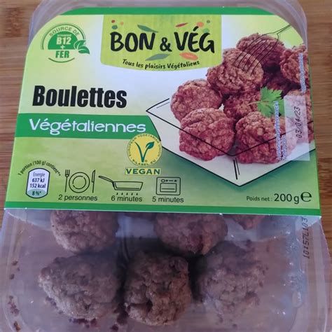 Bon et veg Boulettes végétaliennes Review abillion