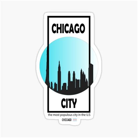 "CHICAGO CITY " Sticker for Sale by ElegantPeople | Redbubble