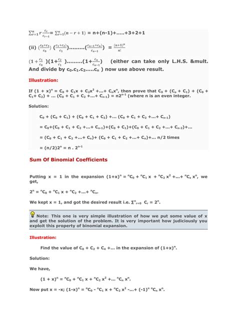 Binomial Theorem For Any Index Pdf