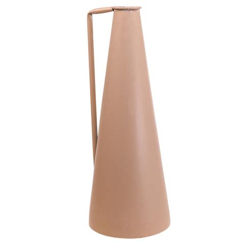 Floristik24 De Deko Vase Metall Henkel Bodenvase Lachs 20x19x48cm 08904