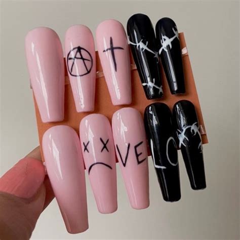 Lil Peep Hellboy Press On Nails Etsy