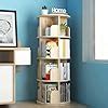 Amazon Tnueeio Tier Wooden Rotating Bookshelf Natural Solid Wood