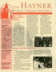 The Hayner Public Library District Newsletters The Hayner