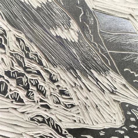 How I Made Ennerdale Water Lake District Linocut Print Linocut