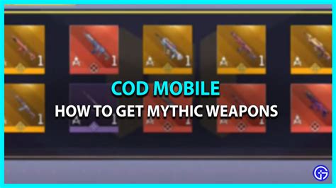 How To Unlock Mythic Weapons In Cod Mobile Gamer Tweak