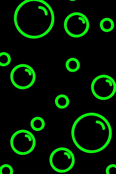 Download Neon Bubble Green And Black Background