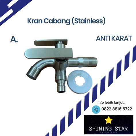 Jual Kran Cabang Shower Kran Double Engkol Kran Cabang Stainless