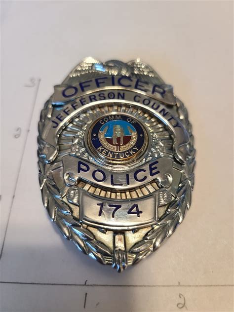 Collectors Badges Auctions Jefferson County KY Police Department Officer