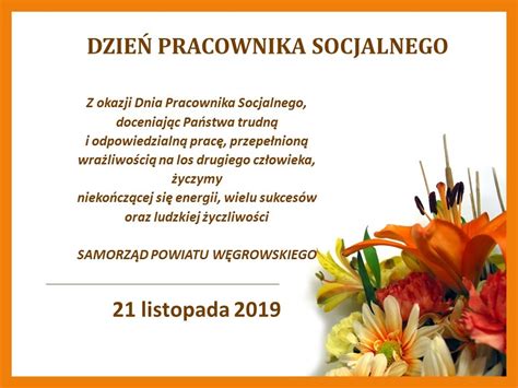 Yczenia Z Okazji Dnia Pracownika Socjalnego Wiadomo Ci Dnia